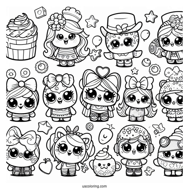 Coloring Page Of All The Shopkins