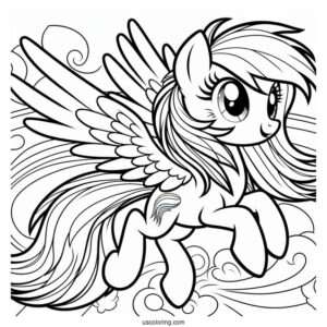 Rainbow Dash Coloring Page Equestria Girls Running