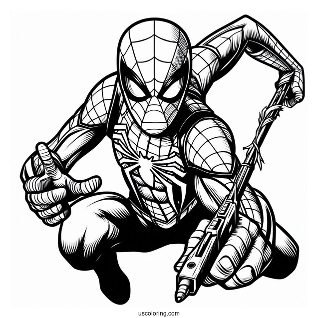 Spider-Man Fortnite Coloring Page