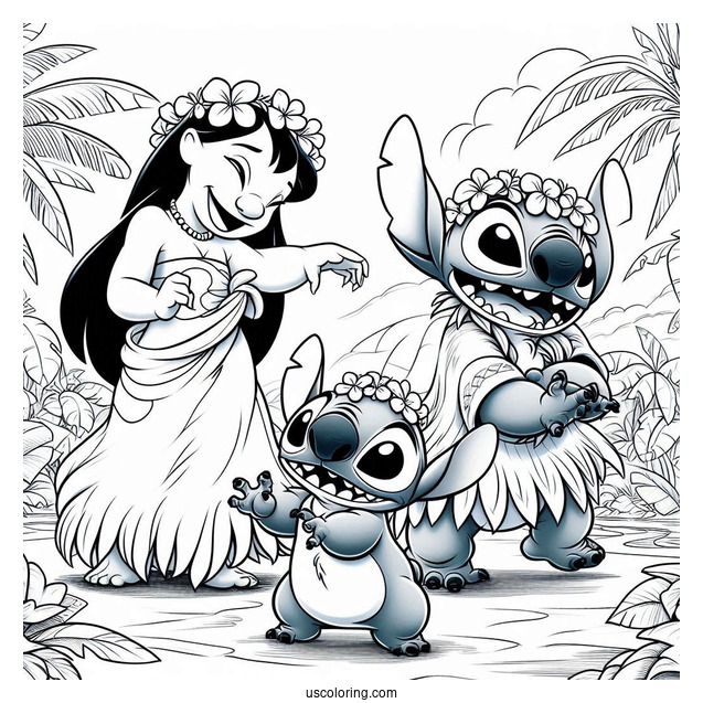 Lilo and Stitch Dancing With Jumba Hiding