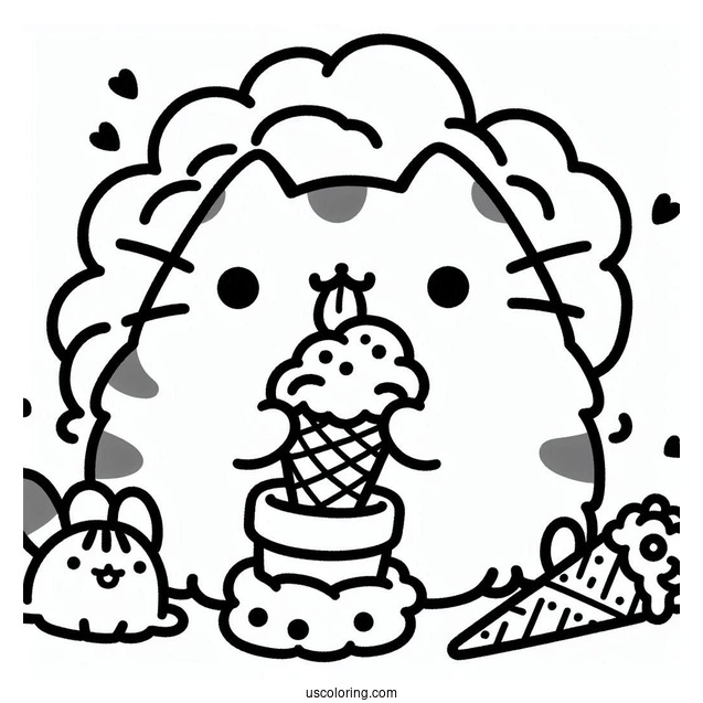 Stormy And Pusheen Eating Ice Cream