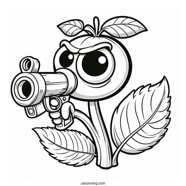 Coloring Page Of Peashooter