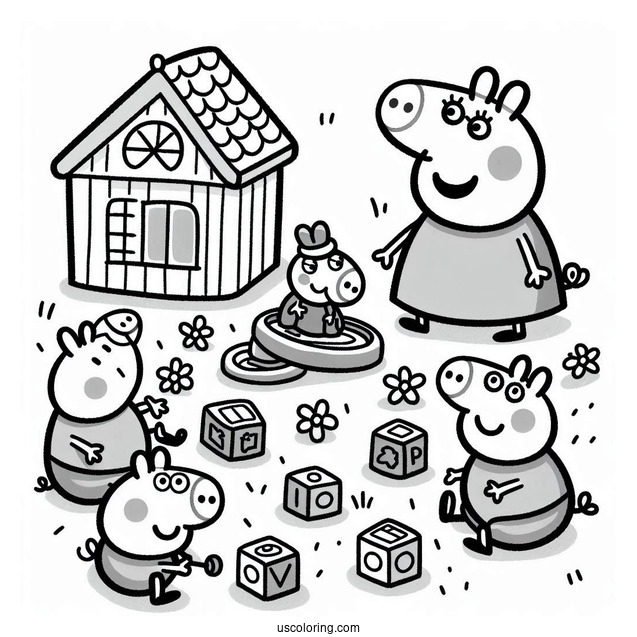 Peppa Pig Playing Games With Friends