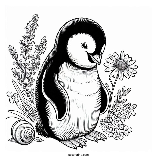 Humboldt Penguin Coloring Page
