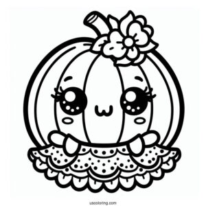 Outline Of Pumpkinella Shopkins Coloring Page