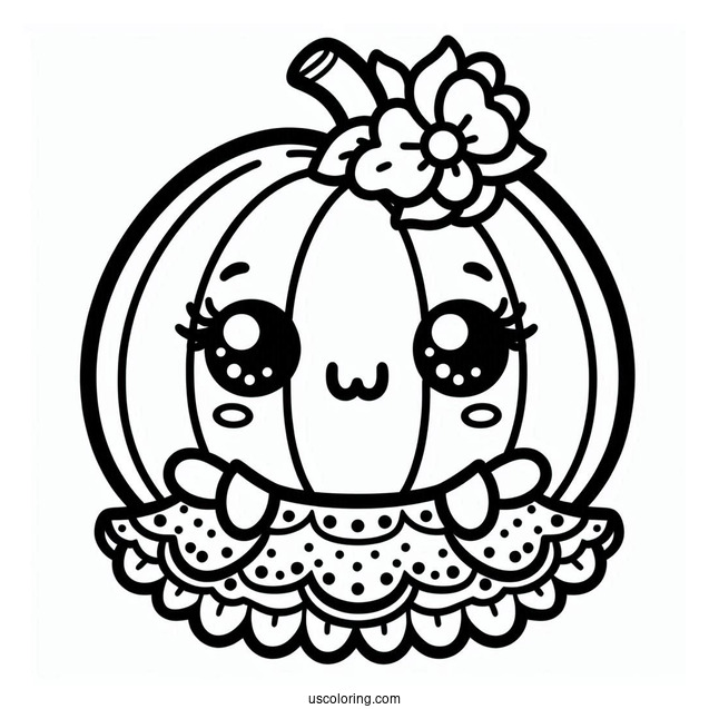 Outline Of Pumpkinella Shopkins Coloring Page