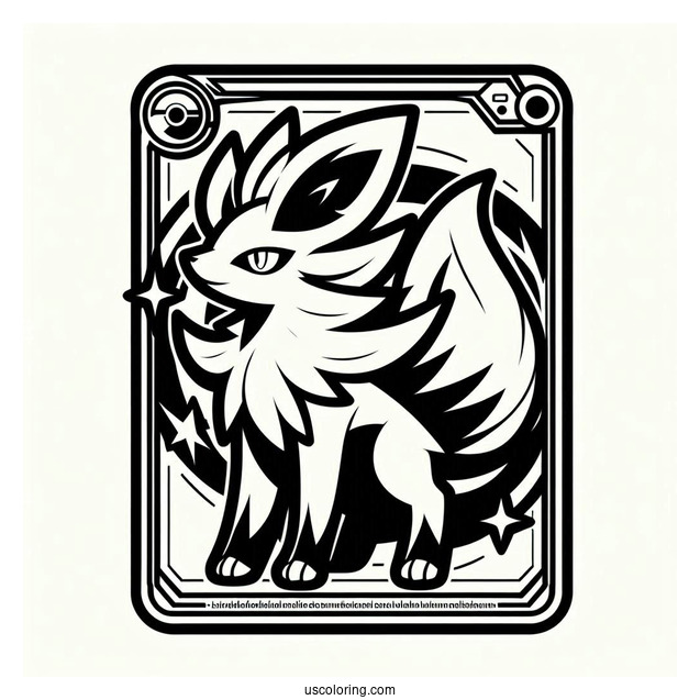 Zoroark Mind Jack Pokemon Card Coloring Page