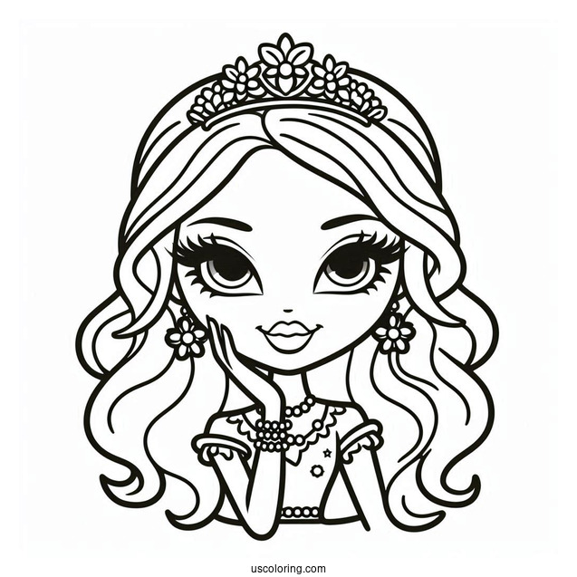 Simple Outline Of Bratz Sasha Coloring In