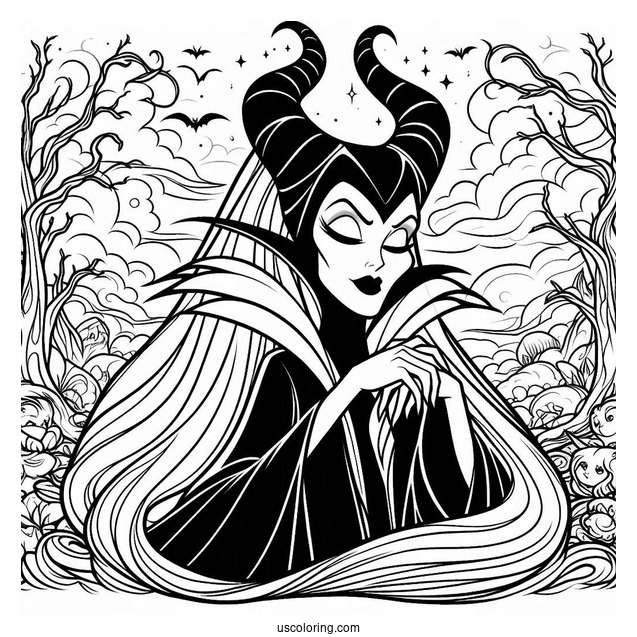 Maleficent From Sleeping Beauty Coloring Page