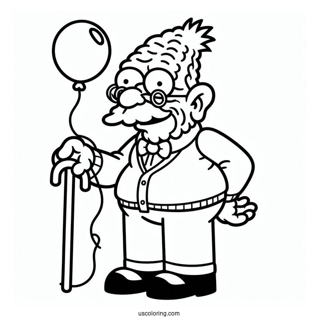 Grandpa Simpson Coloring Page