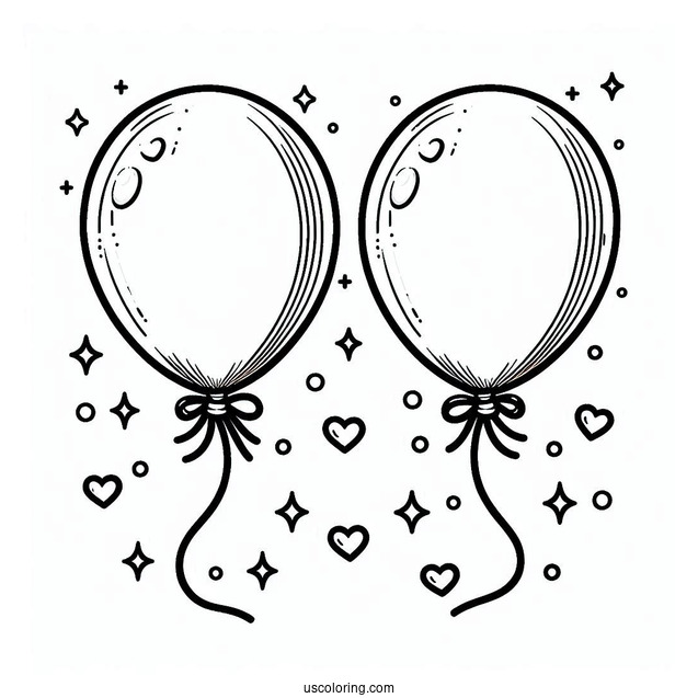 Two Easy Balloons To Color