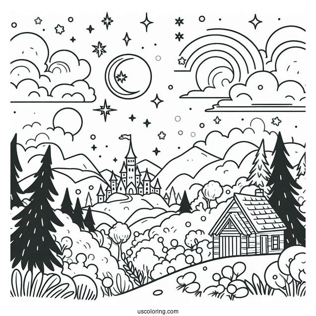 Sprunki Coloring Page Of Sky For Preschoolers