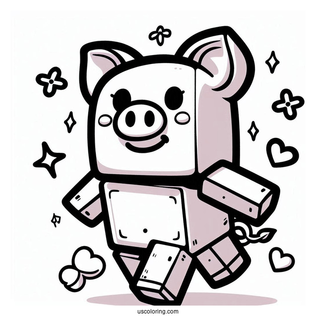 Piggy Roblox Coloring Page