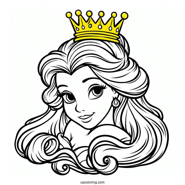 Belle Crown Coloring Page
