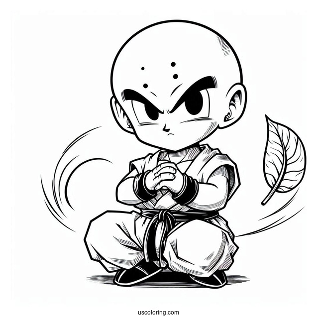 Krillin Character Coloring Page
