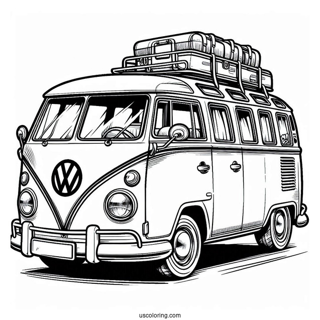Coloring Page Of VW Kombie Bus