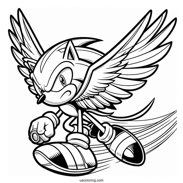 Detailed Jet The Hawk Coloring Page