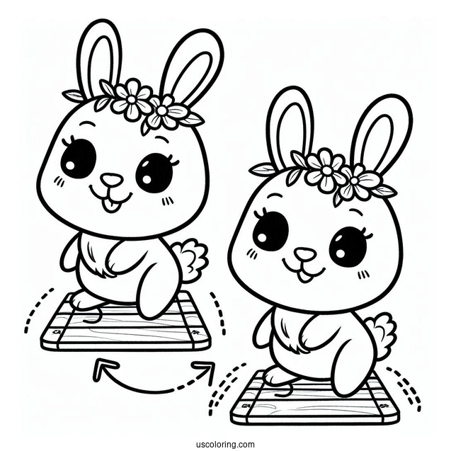 Hoppy Hopscotch From Smiling Critters Coloring Page For Kids