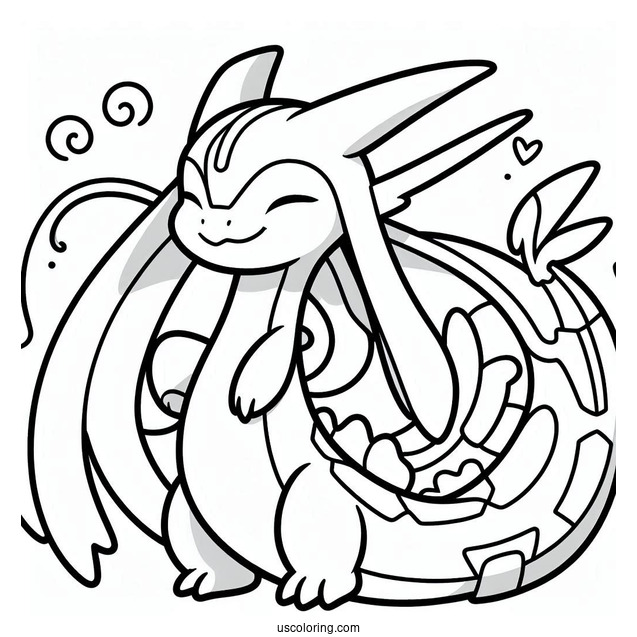 Cute Rayquaza Coloring Page For Preschoolers