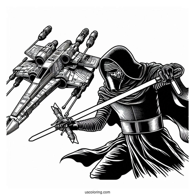 Kylo Ren Fighting In Starship