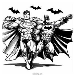 Superman Vs Batman Coloring Page