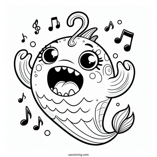 My Singing Monsters Coloring Page Of Outline Of Whail From My Singing Monsters For Kids