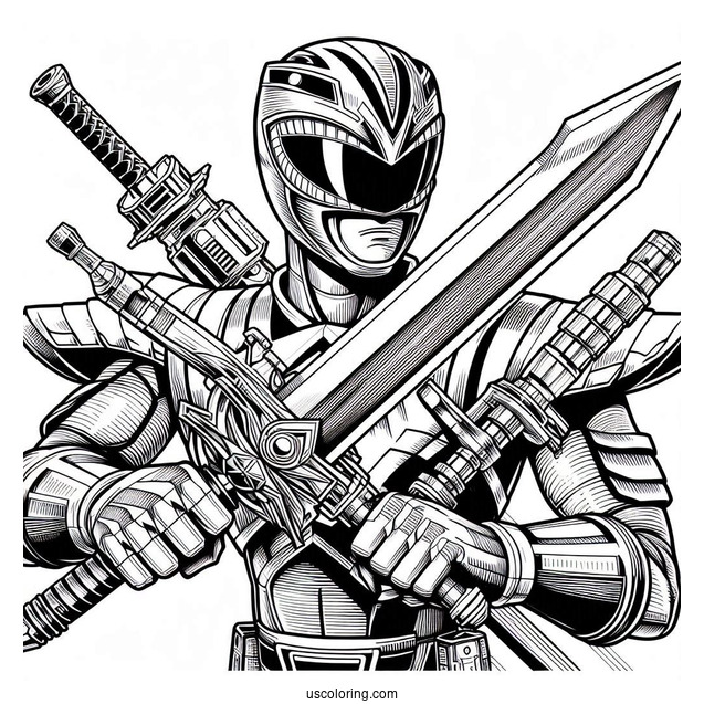 Power Rangers Super Ninja _ Steel Poster Coloring Page