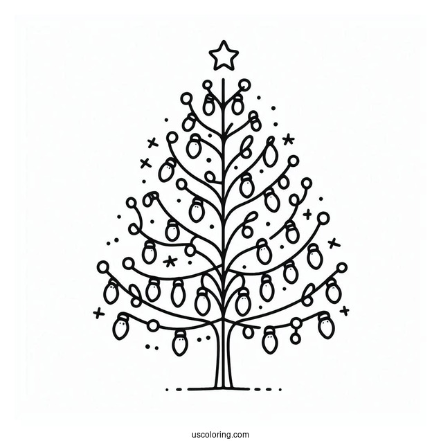 Christmas Lights In The Shape Of a Tree