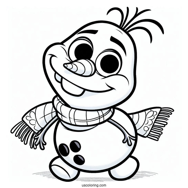 Cute Baby Olaf To Color For Preschoolers