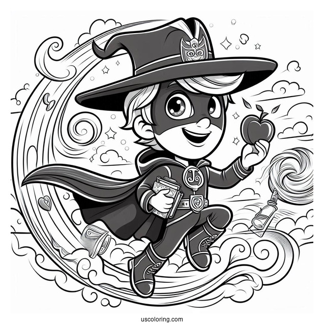 PJ Masks Coloring Page Of Romeo The Wicked Kid Inventor