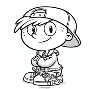 Nickelodeon Coloring Page Of Easy Outline Of Doug Funnie For Kids