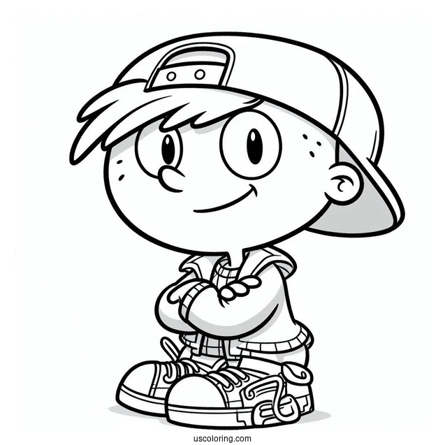 Nickelodeon Coloring Page Of Easy Outline Of Doug Funnie For Kids