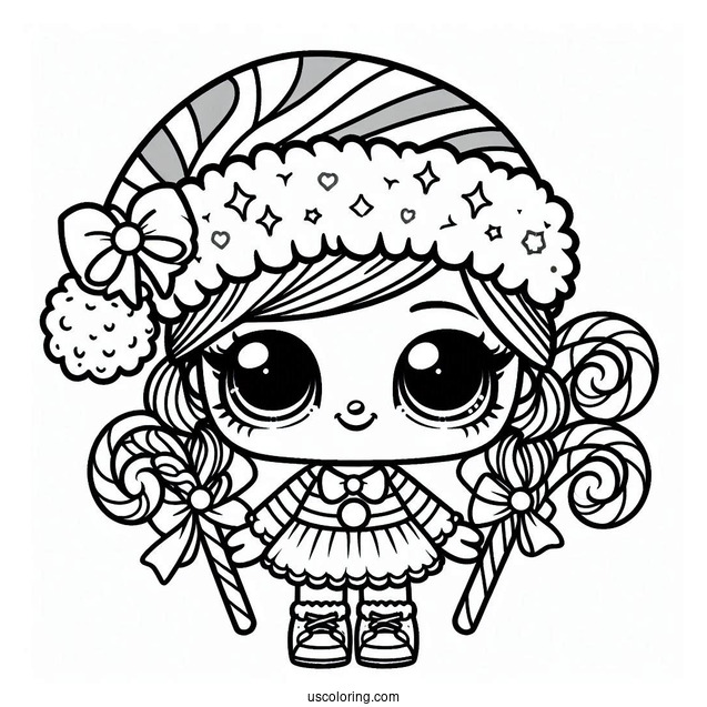 LOL Surprise Doll During Christmas With Candy Canes