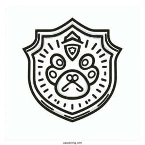 Paw Patrol Logo Coloring Sheet