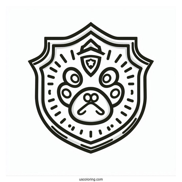 Paw Patrol Logo Coloring Sheet