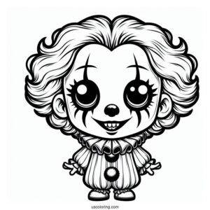 Creepy Chibi Clown for Kids