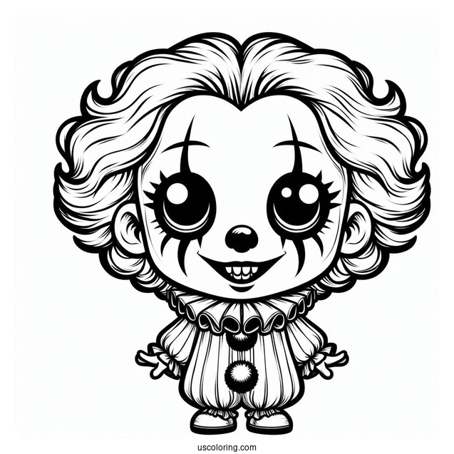 Creepy Chibi Clown for Kids