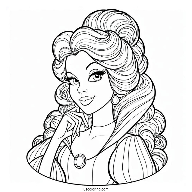 Coloring Page Of The Wicked Stepmother From Cinderella