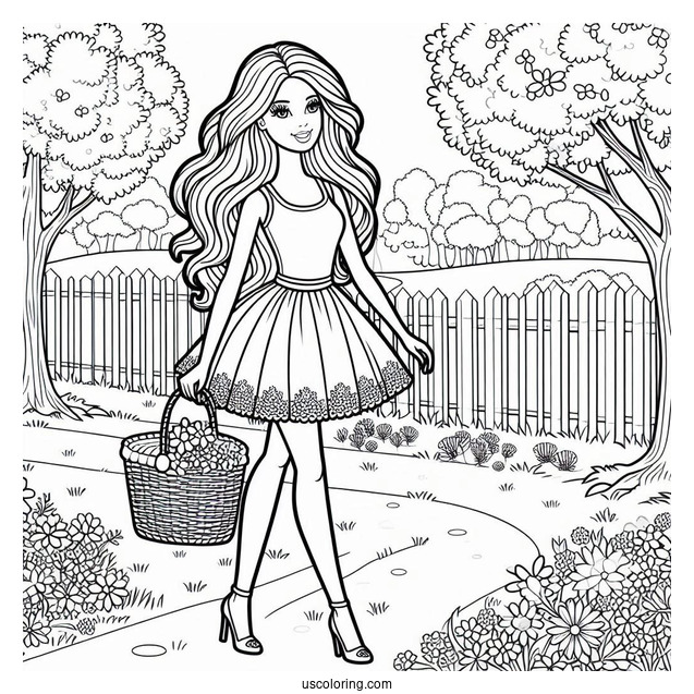 Barbie Walking At The Park