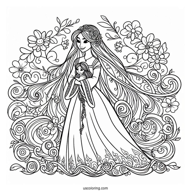 Mother Gothel Coloring Picture