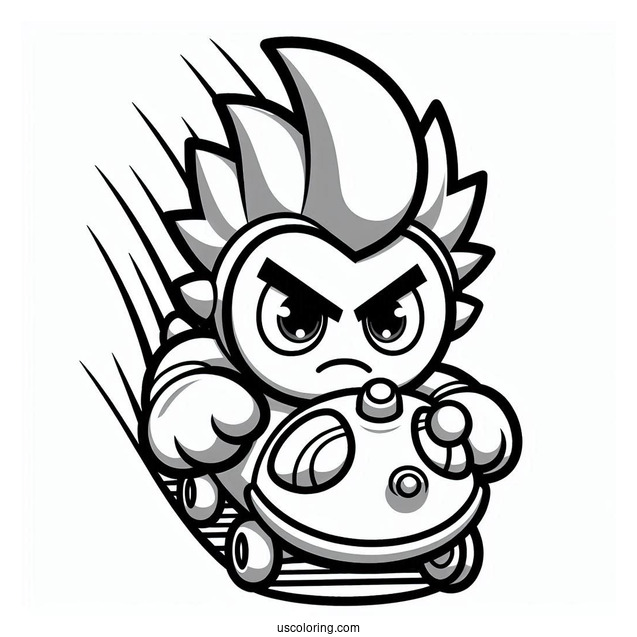 Subway Surfers Coloring Page Angry Spike For Preschoolers