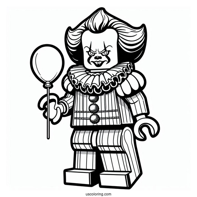 Lego Pennywise Coloring Sheet For Kids