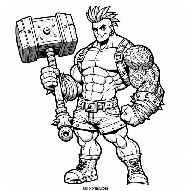 Hulk Smash Coloring Page For Kids