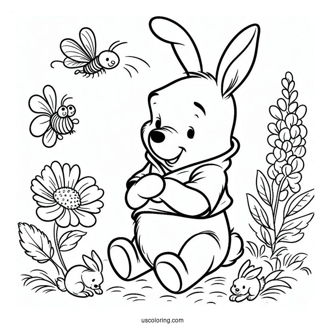 Winnie The Pooh Rabbit Coloring Sheet