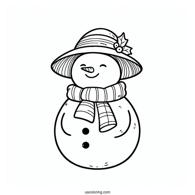 Aesthetic Snowman To Color