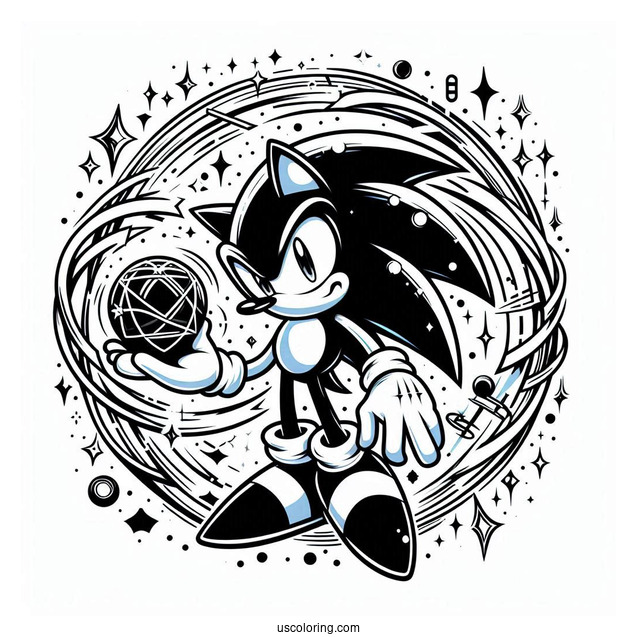 Logo Sonic Exe Coloring Page