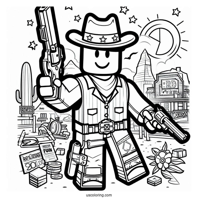 Roblox Wild West Experience Coloring Page