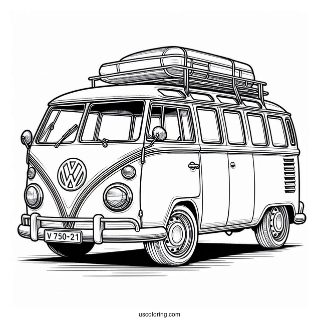 Coloring Page Of VW Kombie Bus