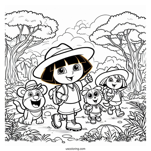 Dora And Friends Exploring In The Forrest