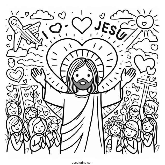 I Love Jesus Coloring For Preschoolers